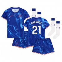 Camiseta Chelsea Ben Chilwell #21 Primera Equipación Replica 2024-25 para niños mangas cortas (+ Pantalones cortos)